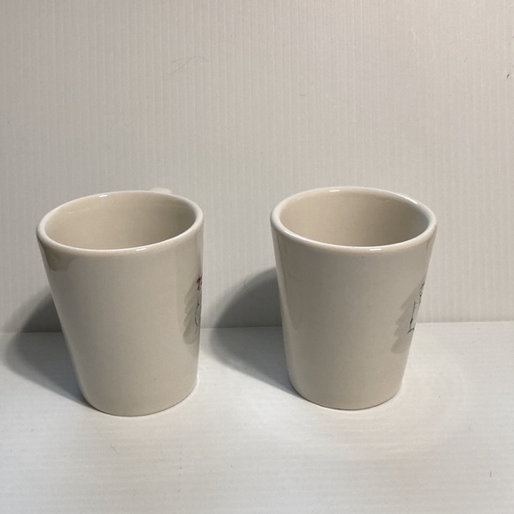 Williams Sonoma Snowmen Holiday Coffee Mug Cups 8 oz Set of 2 - Picture 8 of 11